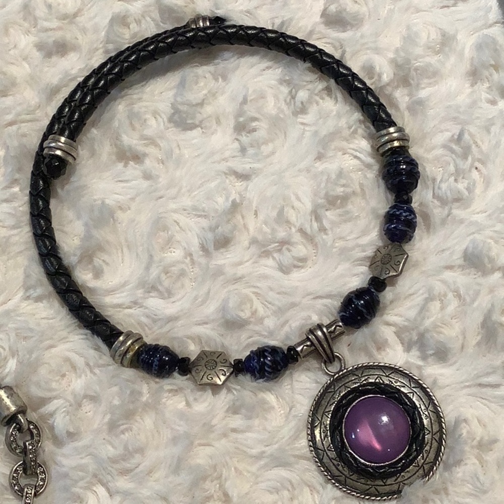 Chico’s Black & Purple Collar Necklace